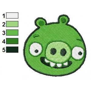 Angry Birds Piggy Teeth Embroidery Design